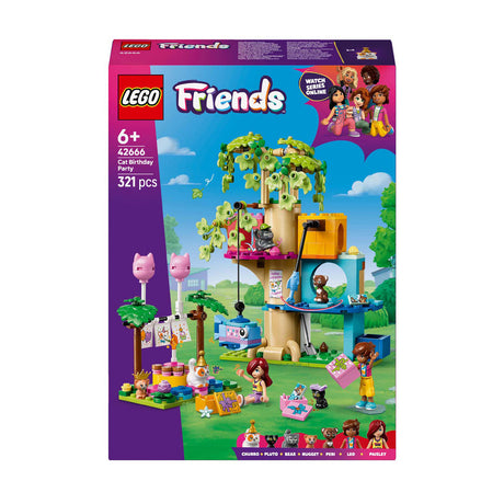 LEGO Friends 42666 Fête d'anniversaire de chat et cabane dans les arbres