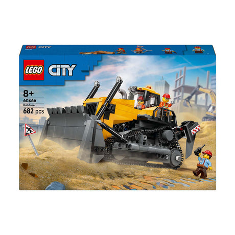 Bulldozer jaune Lego ® city, véhicule de chantier - 60466