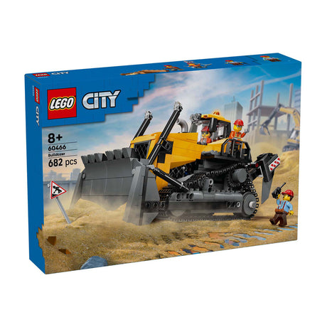 Bulldozer jaune Lego ® city, véhicule de chantier - 60466