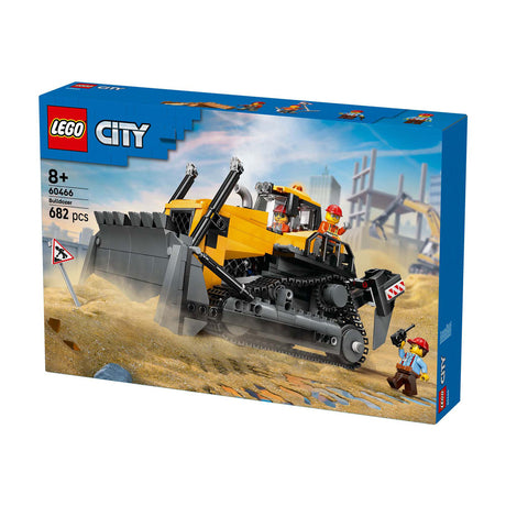 Bulldozer jaune Lego ® city, véhicule de chantier - 60466