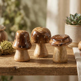 Boltze home champignon bois brun avec dessus brillant