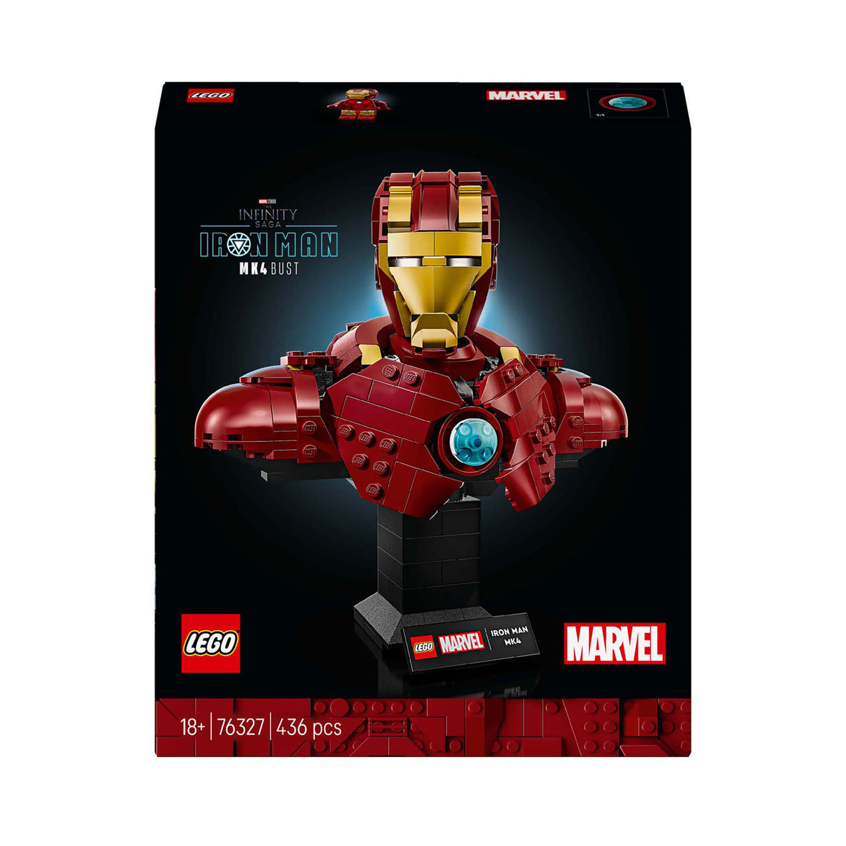 Lego super héros merveille 76327 buste d'iron man mk4
