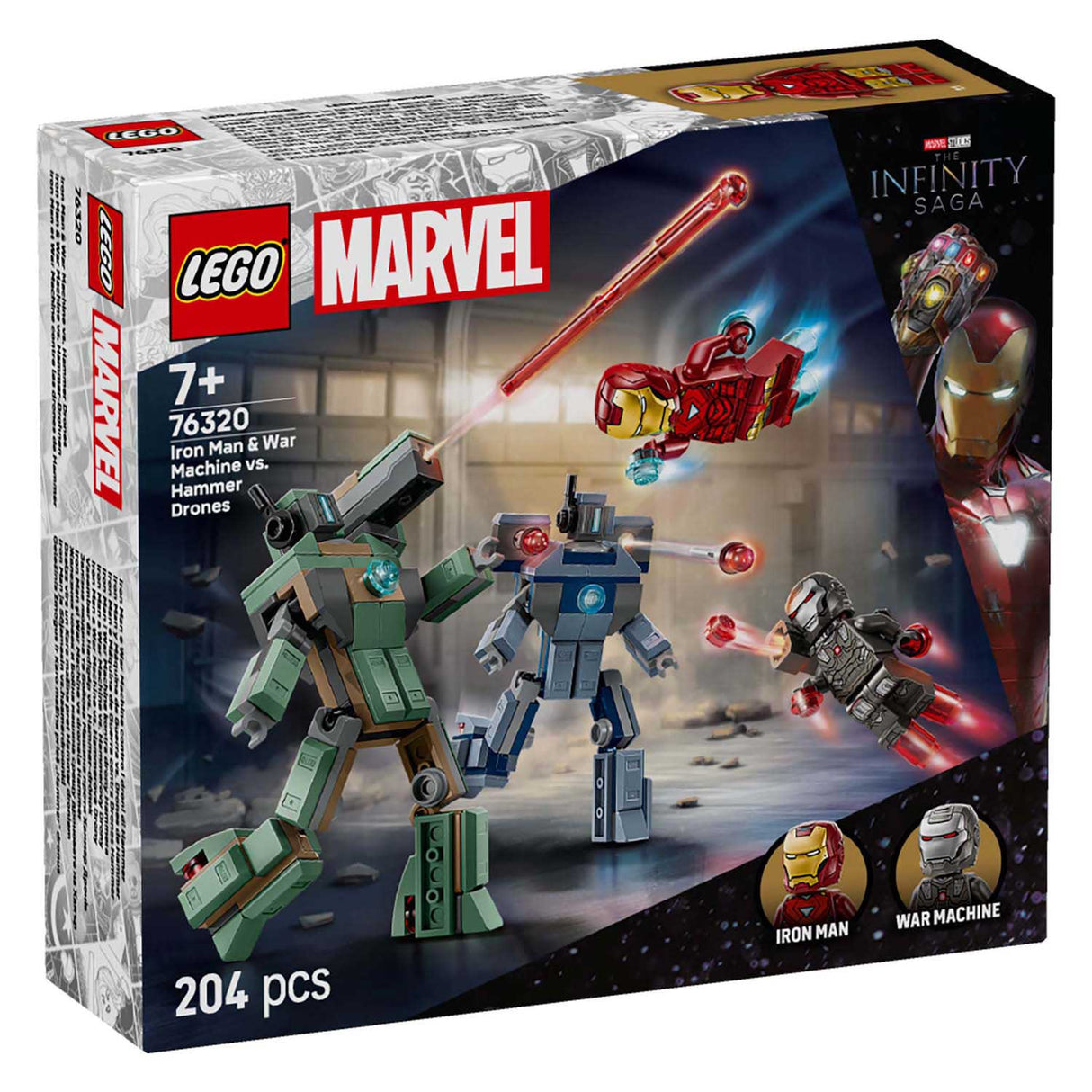 Lego ® ǀ Marvel Iron Man et machine de guerre contre les drones marteaux - 76320