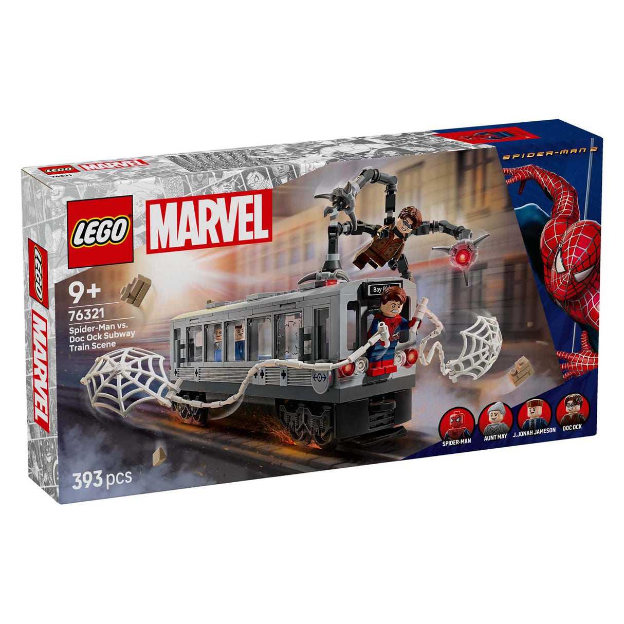 Scène de métro Lego® Marvel Spider-Man contre Doc Rock - 76321