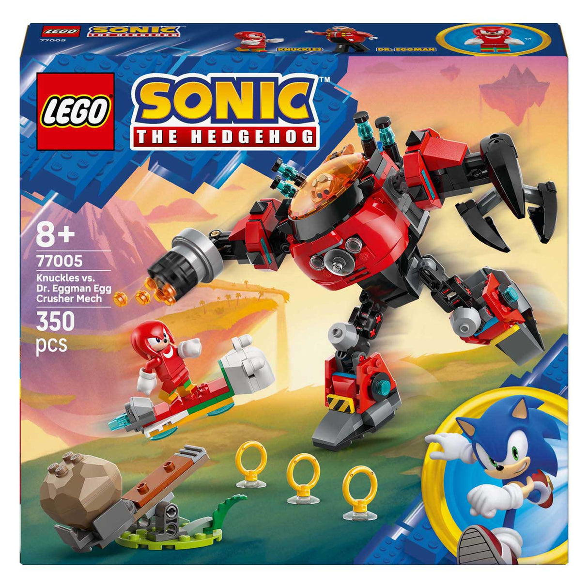 Lego Sonic 77005 Knuckles contre le robot broyeur d'œufs Dr. Eggman