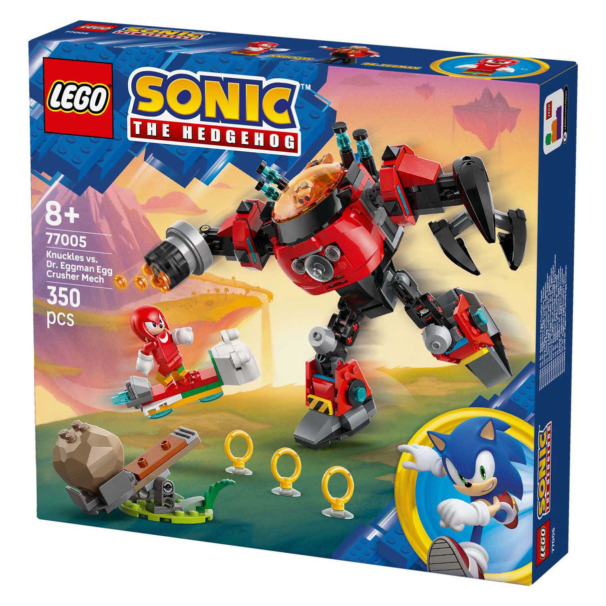 Lego Sonic 77005 Knuckles contre le robot broyeur d'œufs Dr. Eggman