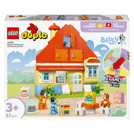 Lego ® duplo® bluey : maison de bluey et sa famille avec jeu de mémoire - 10459