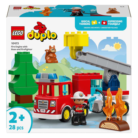 Lego Duplo Town 10473 camion de pompiers avec tuyau et pompier