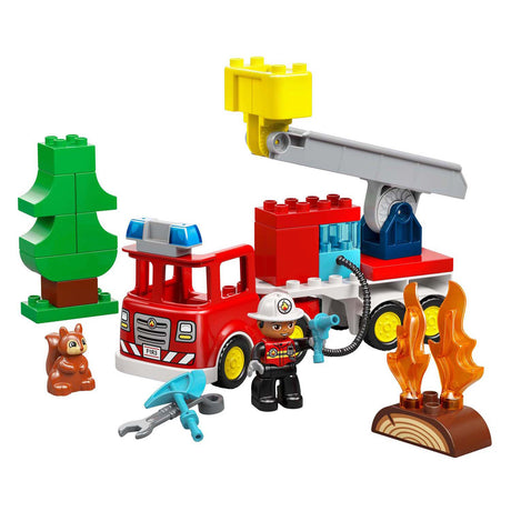 Lego Duplo Town 10473 camion de pompiers avec tuyau et pompier