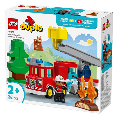 Lego Duplo Town 10473 camion de pompiers avec tuyau et pompier