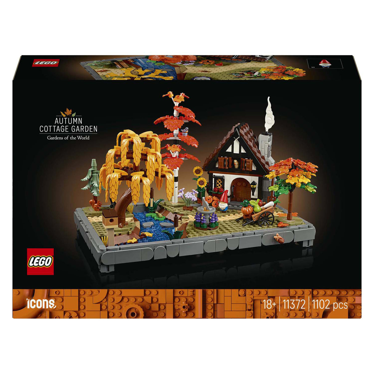 Lego icônes 11372 jardin d'automne avec chalet