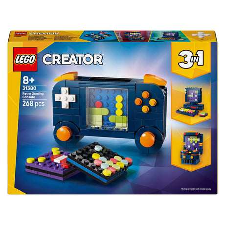 Modèle de jouet de console de jeu rétro Lego ® Creator 3en1 - à transformer en machine de bureau ou d'arcade - 31380