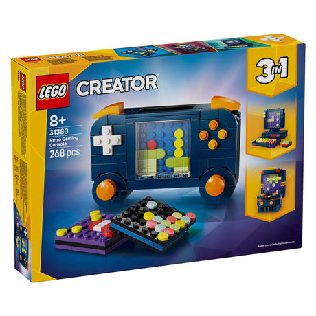 Modèle de jouet de console de jeu rétro Lego ® Creator 3en1 - à transformer en machine de bureau ou d'arcade - 31380