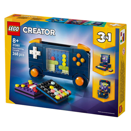 Modèle de jouet de console de jeu rétro Lego ® Creator 3en1 - à transformer en machine de bureau ou d'arcade - 31380