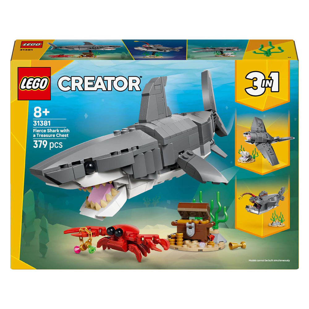 Jouet de construction Lego Requin féroce avec coffre au trésor (31381)