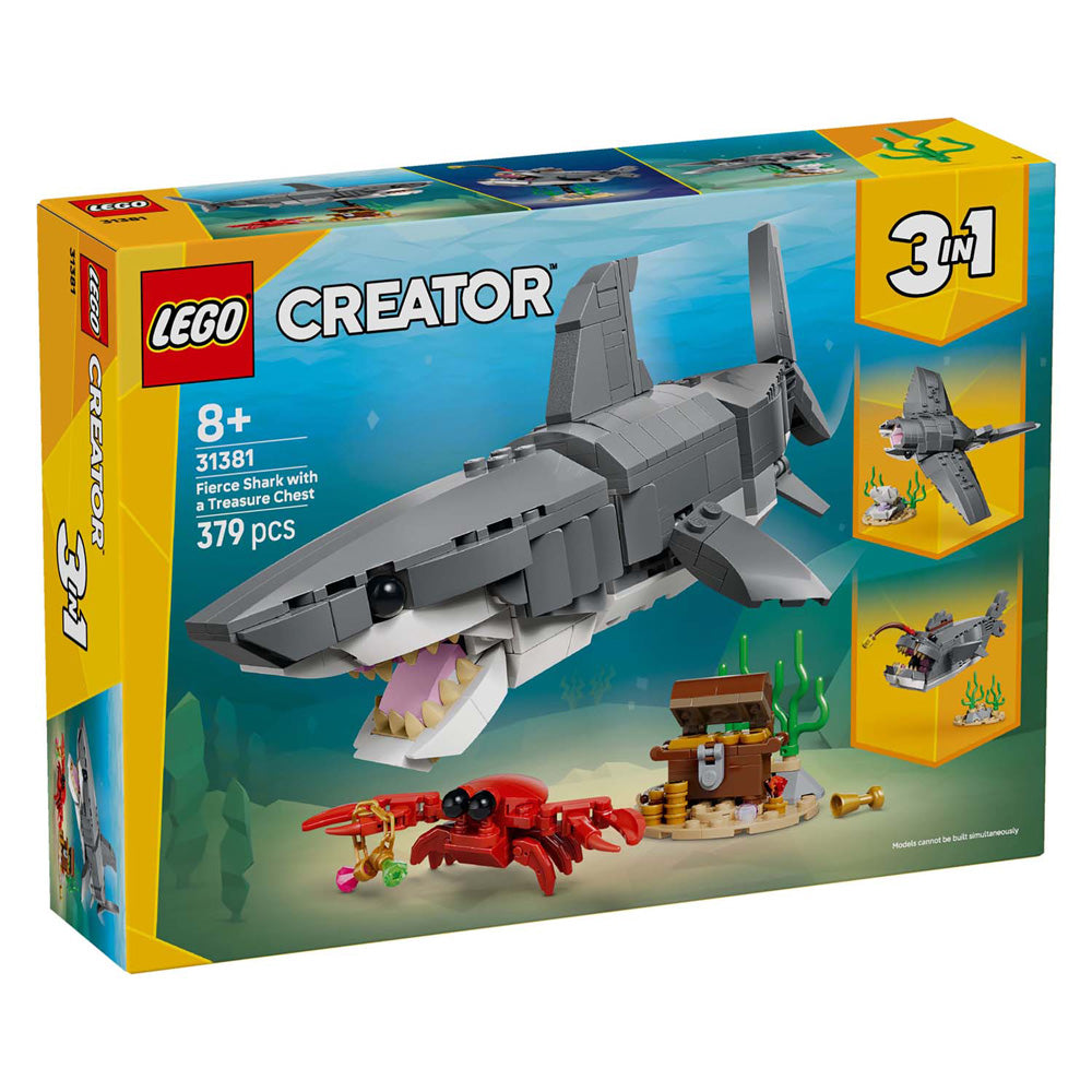 Jouet de construction Lego Requin féroce avec coffre au trésor (31381)
