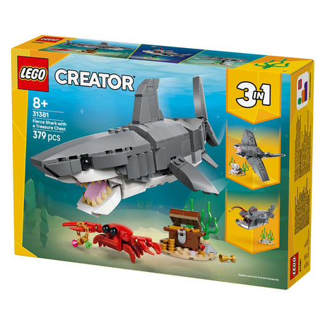 Jouet de construction Lego Requin féroce avec coffre au trésor (31381)