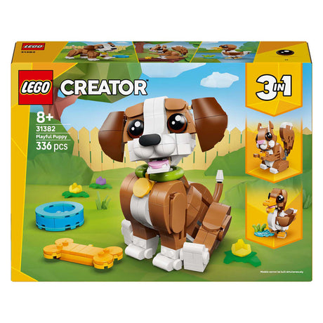 Lego ® Creator 3en1 animaux mignons : chiot espiègle - ensemble d'animaux - se transforme en écureuil ou en canard - 31382