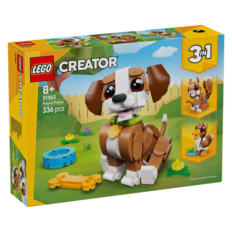 Lego ® Creator 3en1 animaux mignons : chiot espiègle - ensemble d'animaux - se transforme en écureuil ou en canard - 31382