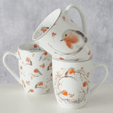 Boltze home tasse rubis robin 330ml porcelaine