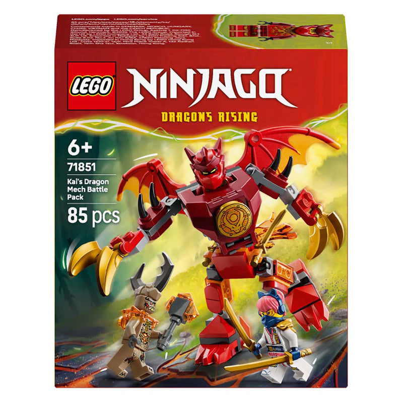 Lego ® Ninjago® Kai's Dragon Mech Battle Pack - Mech Toys - Coffret de jeu avec 3 figurines - 71851