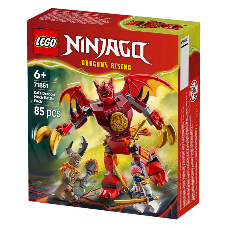 Lego ® Ninjago® Kai's Dragon Mech Battle Pack - Mech Toys - Coffret de jeu avec 3 figurines - 71851