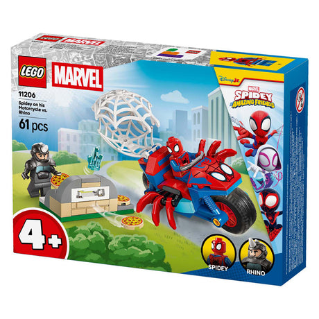 Lego Marvel - Spidey sur sa moto contre jouets de construction rhinocéros (11206)