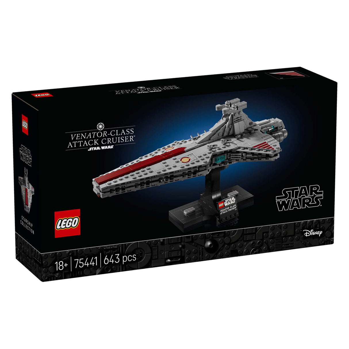 Croiseur d'attaque Lego Star Wars de classe Venator - kit de construction pour adultes et décoration - 75441