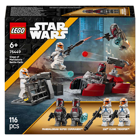 Pack de bataille Lego Star Wars Siège de Mandalore - cadeau pour les garçons à partir de 6 ans - 75449