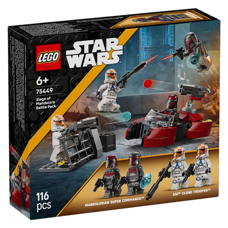 Pack de bataille Lego Star Wars Siège de Mandalore - cadeau pour les garçons à partir de 6 ans - 75449