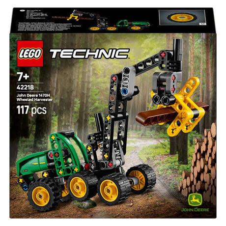 Lego ® technic John Deere 1470h abatteuse à bois - griffe de travail et tronc d'arbre - jouet de construction modèle - 42218