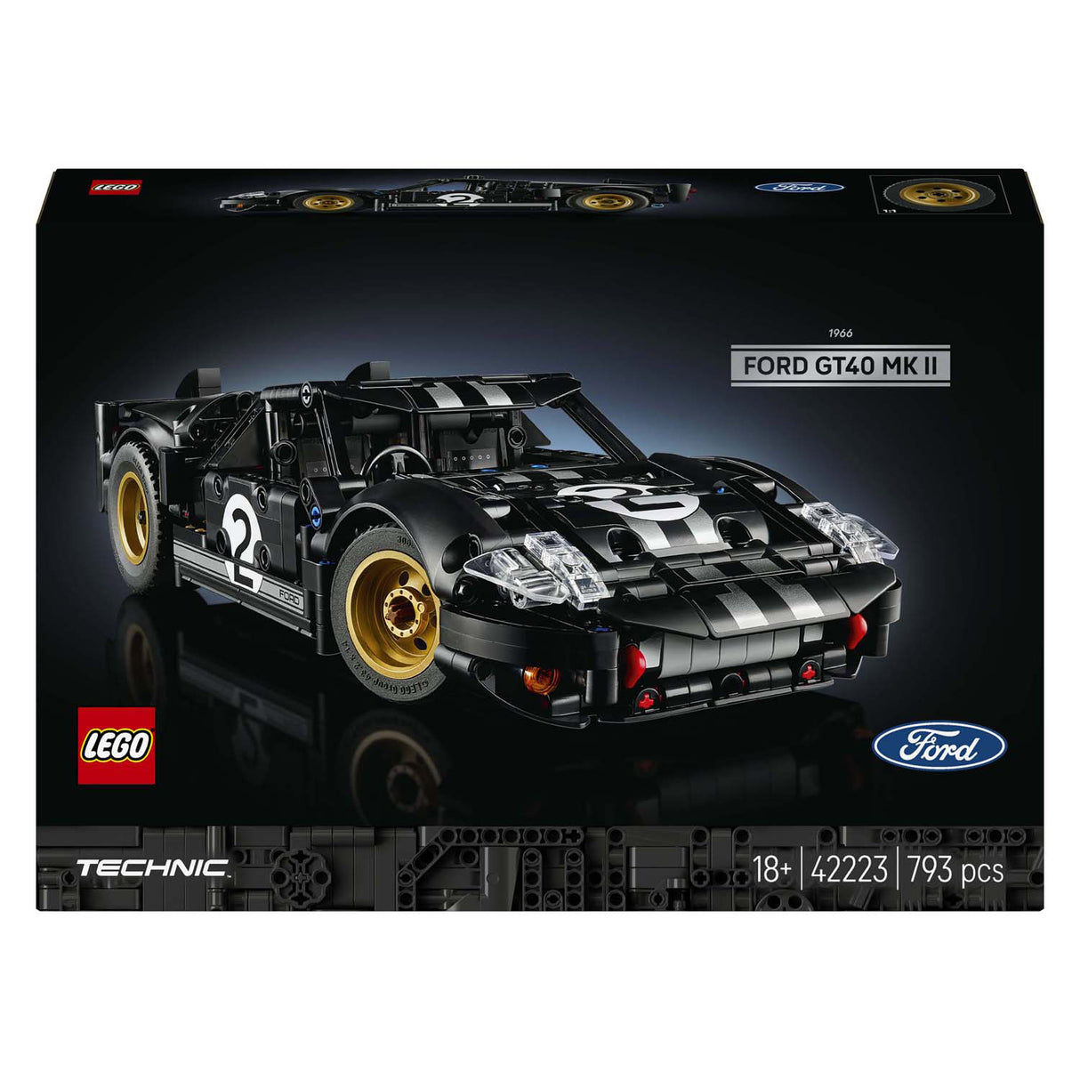 Lego technic 42223 1966 voiture de course Ford GT40 Mkii