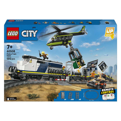 Lego ® city vol dans un train de police - ensemble de train jouet - 60508