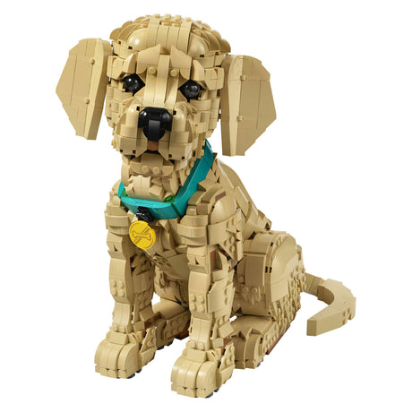 Lego ® Icons Chiot Golden Retriever - Figurine Animale Décorative - Jeu de Construction pour Adultes - 11384