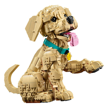 Lego ® Icons Chiot Golden Retriever - Figurine Animale Décorative - Jeu de Construction pour Adultes - 11384