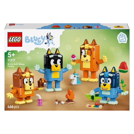 Figurines à construire Lego Bluey de Bluey et sa famille, kit de construction pour enfants 11217