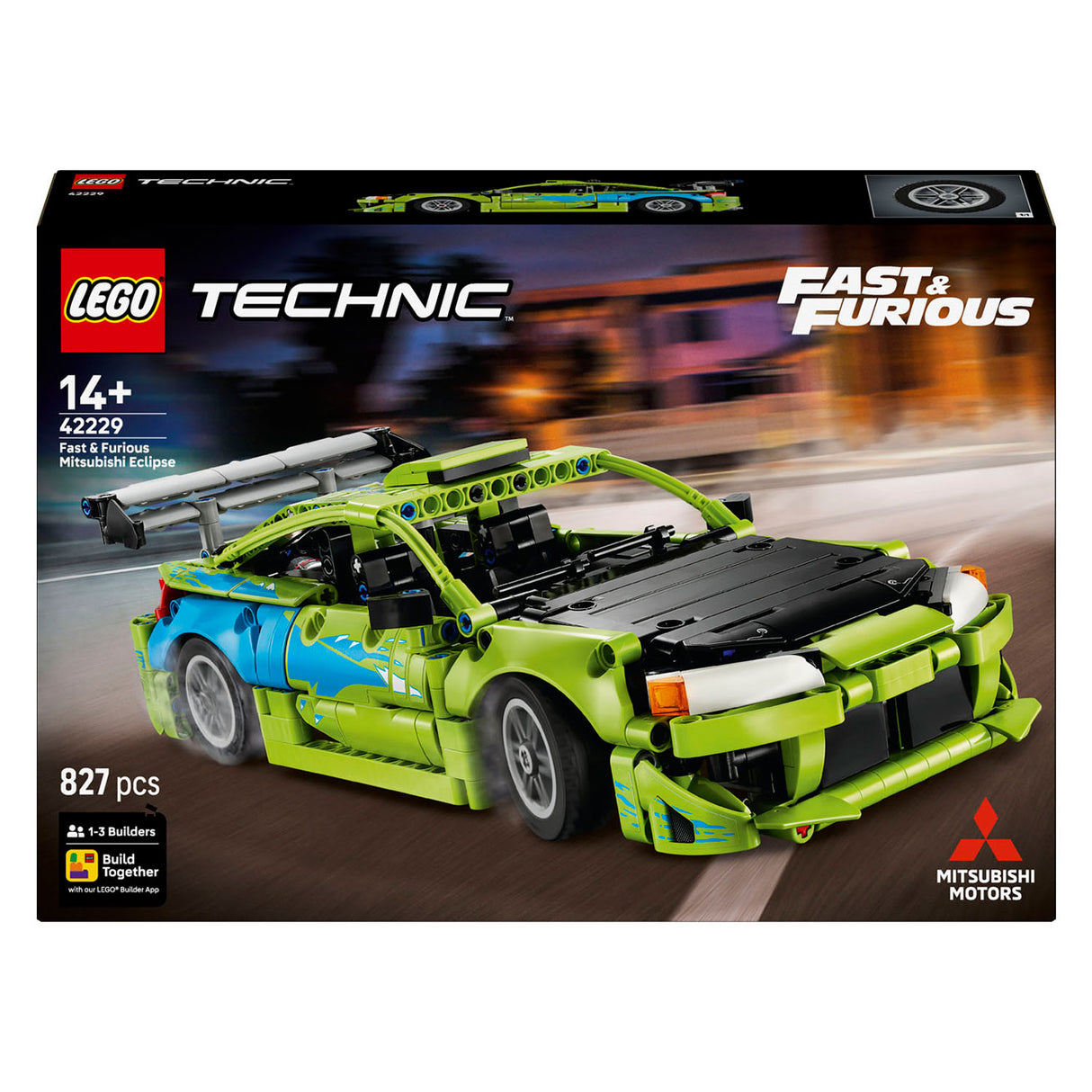 Lego technic fast and furious mitsubishi eclipse auto bouwpakket voor kinderen en tieners 42229