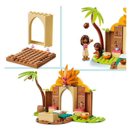 Lego ǀ Disney Vaiana Maison de village et bateau à construire pour enfants avec figurine d'animal 43282