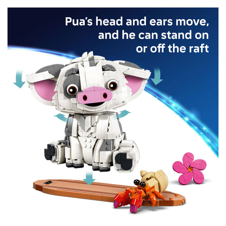 Lego ǀ disney vaiana pua jouets animaux à construire pour enfants et décoration 43292