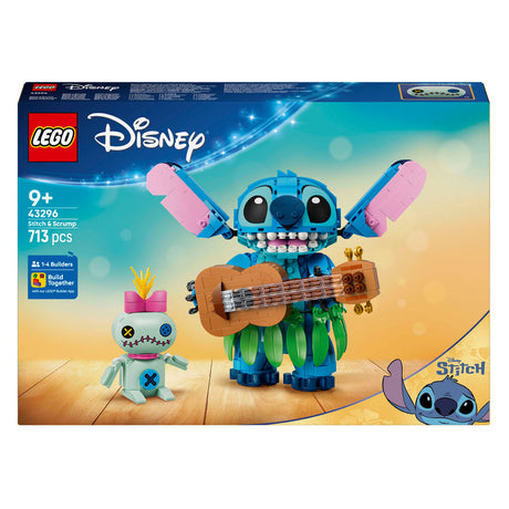 Lego ǀ Disney Kit de construction Stitch and Scrump pour enfants et décoration de chambre d'enfant 43296