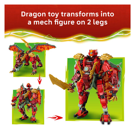 Jouet dragon mecha dragon transformateur de Wyldfyre Lego Ninjago pour enfants 71868