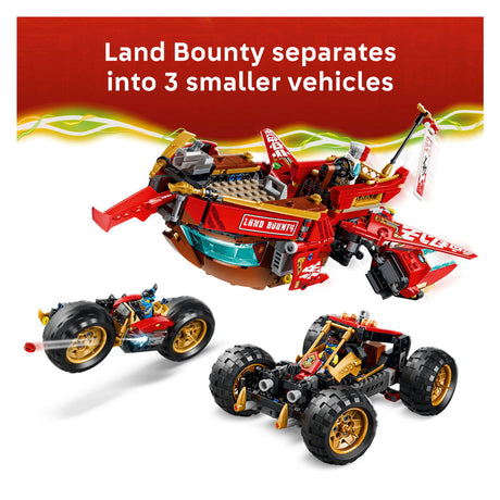 Kit de construction Lego Ninjago Land Bounty avec camions jouets pour enfants 71869
