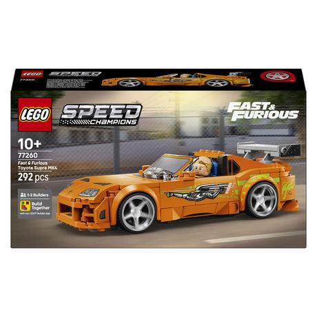 Lego speed champions le rapide et le furieux toyota supra mk4 voiture jouets pour enfants 77260