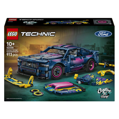 Lego technic aanpasbare ford mustang gt auto speelgoed voor kinderen en decoratie 42236