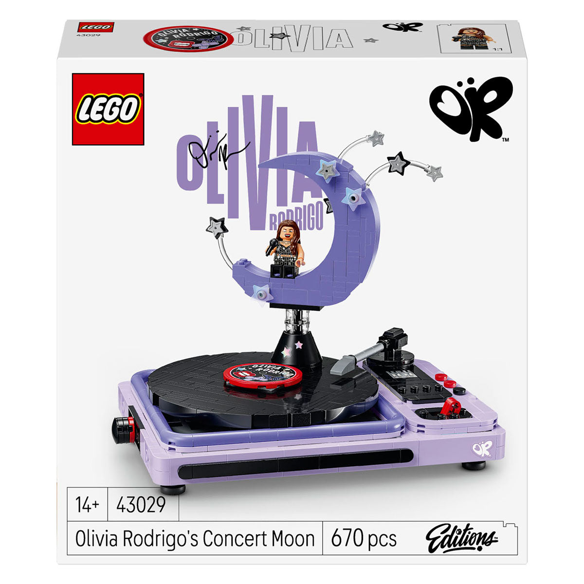 Lego editions olivia rodrigo's concertmaan muziek bouwpakket voor kinderen en tieners - 43029