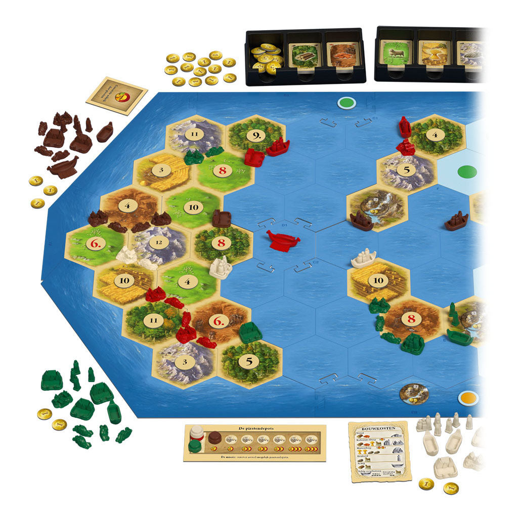 999games 999 games catan : extension pirate explorers 5 jeu de société pour 6 joueurs