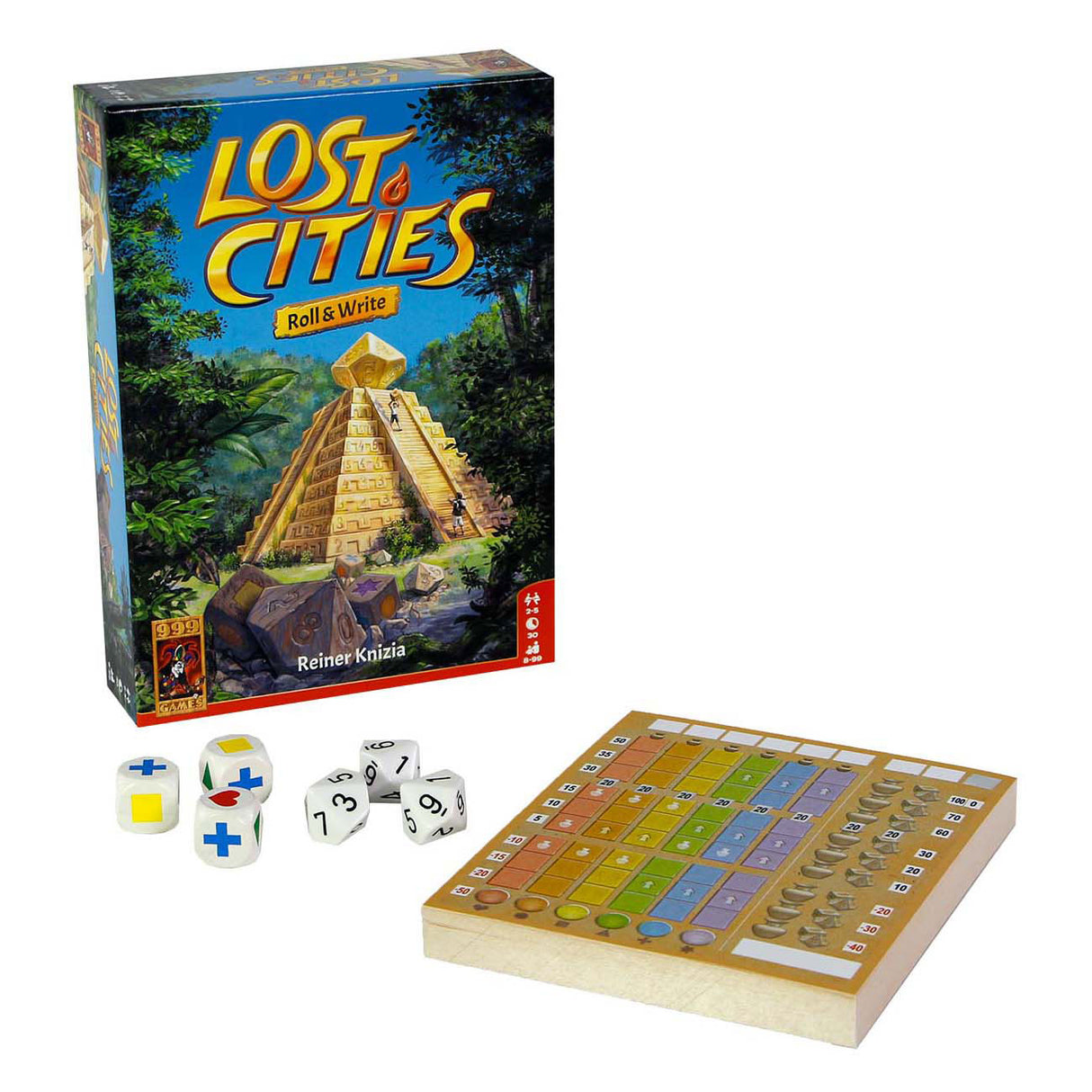 999games 999 jeux villes perdues : jeu de lancer et d'écriture de dés
