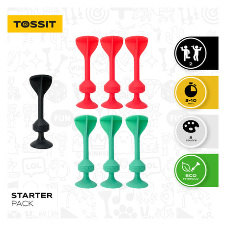 999 games 999 games tossit - pack de démarrage - rouge-turquoise