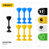 999games 999 games tossit - pack de démarrage - bleu-jaune