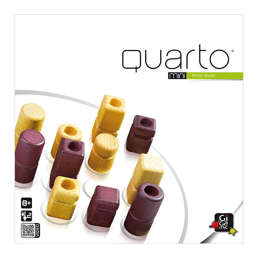 999games gigamic-quarto mini - jeu de société tactique à deux joueurs - 4 à la suite ! - nl - en - du - fr - sp - it